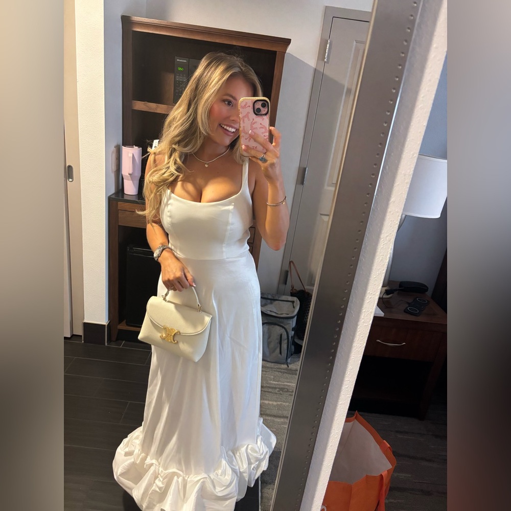Show Me Your MuMu Rebecca White Midi Dress - Picture 9 of 9